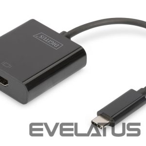 Converter Digitus  USB Type-C to HDMI Adapter DA-70852 0.15 m, Black, USB Type-C 