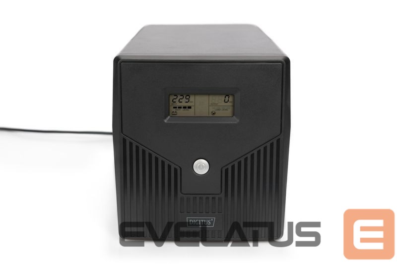 Servers Digitus Line-Interactive UPS DN-170074, 1000VA, 600W, 2x 12V/7Ah battery, 4x CEE 7/7 outlet, 2x RJ45, 1x USB 2.0 type B, 1x RS232, LCD, Simulated Sine Wave, 338x150x162mm, 7.8kg