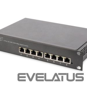 Server - Other Accessories Digitus  8-port Gigabit Ethernet Switch  DN-80114 10/100/1000 Mbps (RJ-45), Unmanaged, Rackmountable, Power supply type Internal, Ethernet LAN (RJ-45) ports 8 