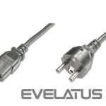 Cable Digitus  Power Cord, Schuko (CEE 7/7) - C13 M/F, H05VVF3G 0.75qmm 1.2 m, Black 