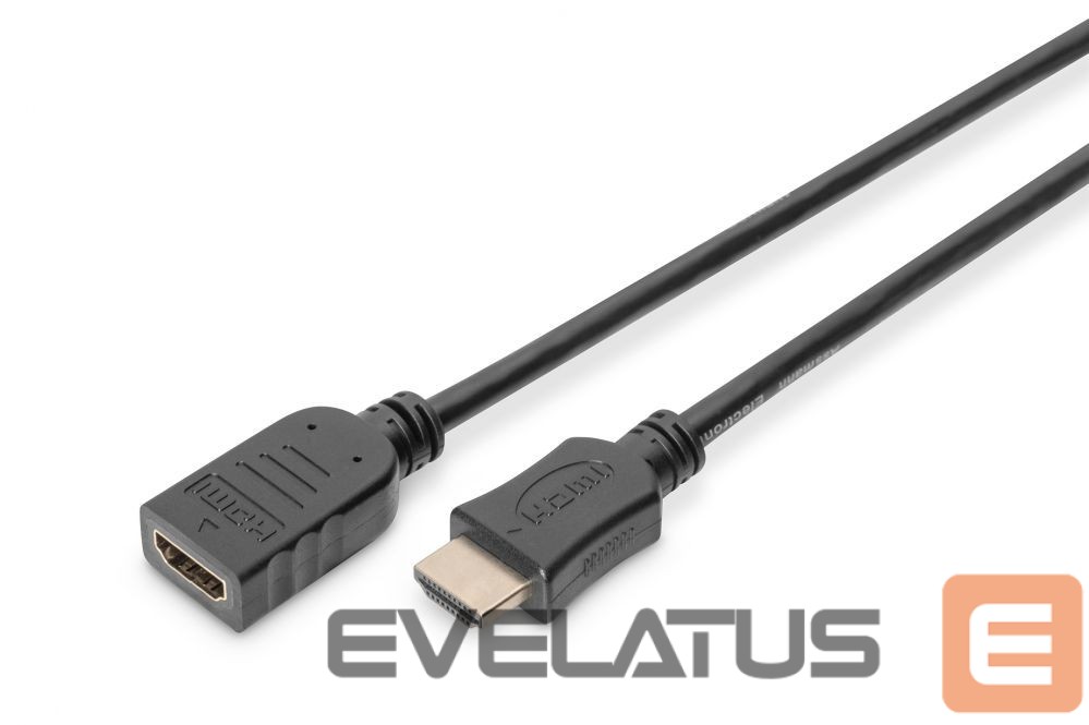Cable Digitus HDMI High Speed extension cable AK-330201-050-S Black, Type A M/F, 5 m