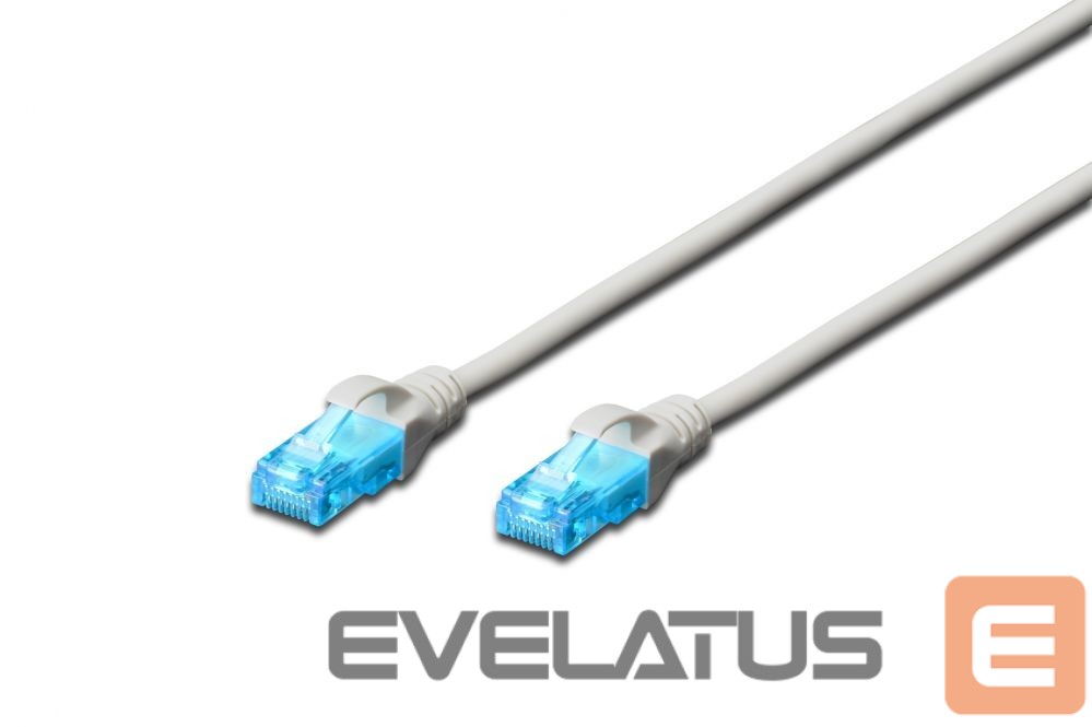Cable Digitus Patch cord CAT 5e U-UTP PVC AWG 26/7, 10 m, Grey