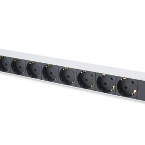 Circuit breaker Digitus  Aluminum outlet strip with 8 safety outlets 	DN-95401 Sockets quantity 8, 8x safety outlets 250VAC 50/60Hz / 16A / 4000W. Installation: Desktop, Rack 0U, Rack 1U 