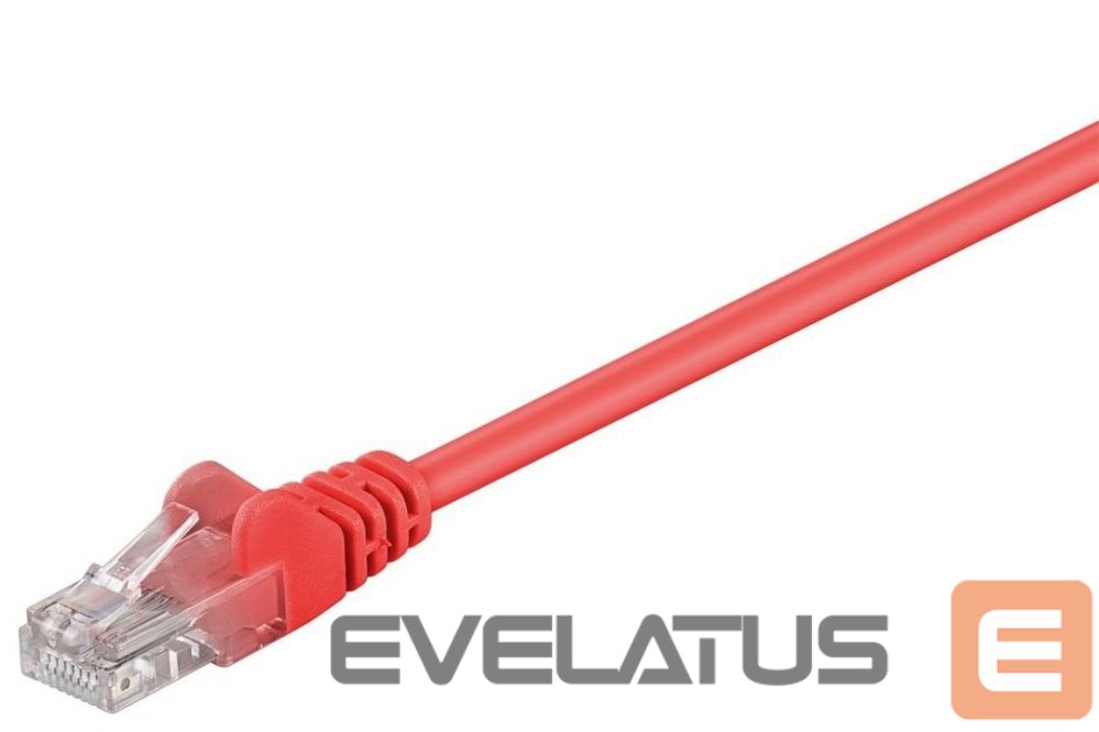 Cable Goobay 68349 CAT 5e patch cable, U/UTP, red, 10 m