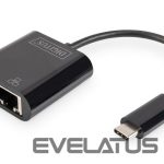 Routers Digitus  USB-Type-C Gigabit Ethernet Adapter + PD with power delivery function DN-3027	 Black 