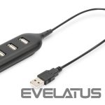 Cable Digitus  USB 2.0 Hub, 4-Port, Bus Powered 4 X USB A/F AT Connected Cable AB-50001-1 