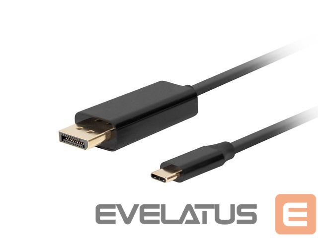 Converter Lanberg USB-C to DisplayPort Cable, 3 m 4K/60Hz, Black