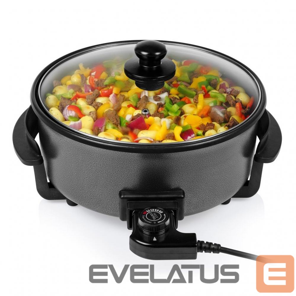 Table grill Tristar Multifunctional grill pan XL PZ-9135 Grill, Diameter 30 cm, 1500 W, Lid included, Fixed handle, Black