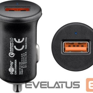 Routers Goobay  Quick Charge QC3.0 USB car fast charger USB 2.0 Female (Type A), Cigarette lighter Male 