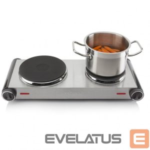 Electric oven Tristar  Free standing table hob KP-6248 Number of burners/cooking zones 2, Stainless Steel/Black, Electric 