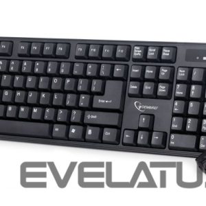 Computer keyboard Gembird  KBS-W-01  Keyboard and Mouse Set, Wireless, Mouse included, Batteries included, US, Black, Numeric keypad, 390 g 