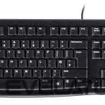 Computer keyboard Logitech  K120 Standard, Wired, EN/LT, 1.5 m, USB Port, Black, Lithuanian, 55 g 