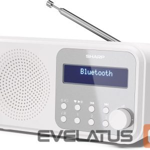 Interactive solution Sharp  DR-P420(WH) Tokyo Portable Digital Radio, FM/DAB/DAB+, Bluetooth 5.0, USB or Battery Powered, Snowy White 