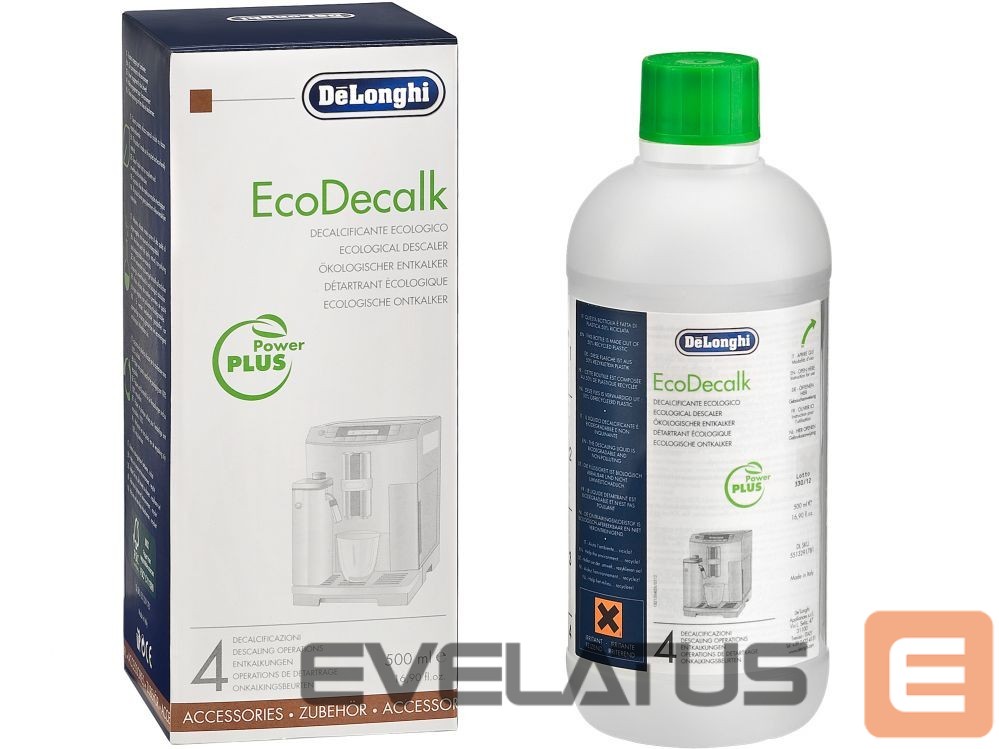 Coffee machine accessory DeLonghi 500 ml, EcoDecalk, For automatic coffee makers & espresso coffee makers