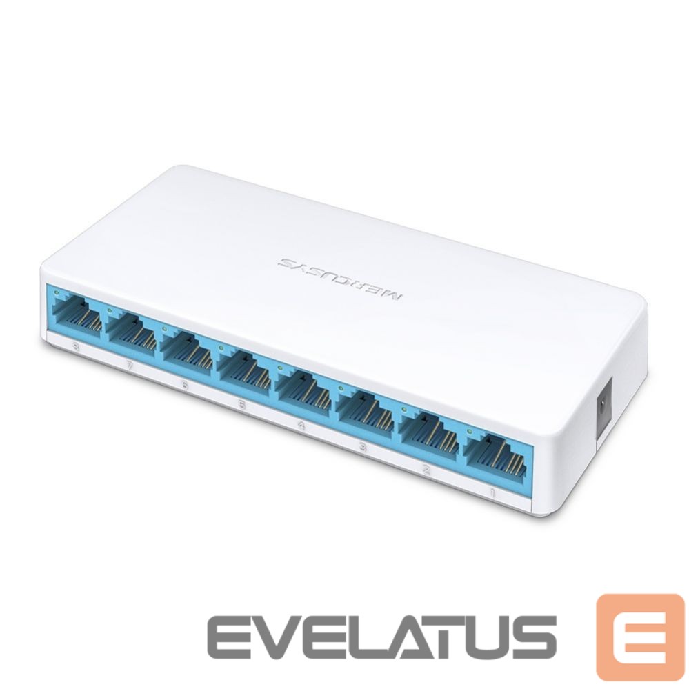 Server - Other Accessories MERCUSYS Switch MS108 Unmanaged, Desktop, 10/100 Mbps (RJ-45) ports quantity 8, Power supply type External