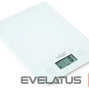 Kitchen scales Adler  AD 3138 w Maximum weight (capacity) 5 kg, White 