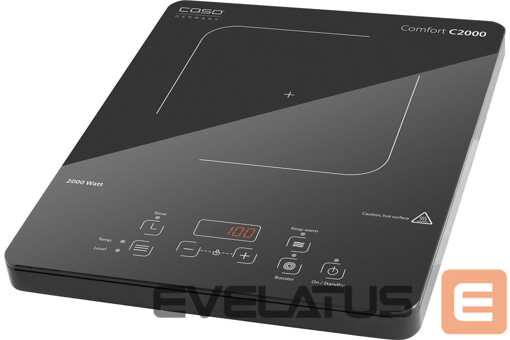 Electric oven Caso Free standing table hob Comfort C2000 Number of burners/cooking zones 1, Sensor, Black, Induction, Induction hob
