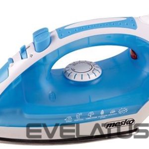 Iron Mesko  Iron  MS 5023 Blue/White, 2200 W, With cord, Anti-scale system, Vertical steam function 