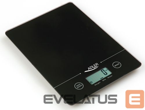 Kitchen scales Adler Kitchen scales AD 3138 Maximum weight (capacity) 5 kg, Graduation 1 g, Display type LCD, Black
