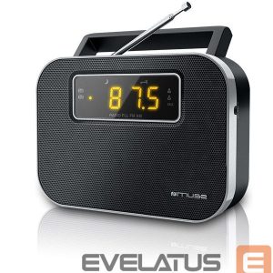 Interactive solution Muse  M-081R Black, Alarm function, 2-band PLL portable radio 