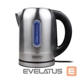 Teapot Camry  Kettle CR 1253 With electronic control, 2200 W, 1.7 L, Stainless steel, Stainless steel, 360° rotational base 