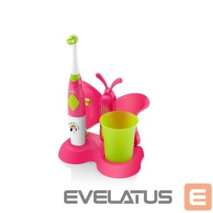Toothbrush ETA  Toothbrush with water cup and holder Sonetic  129490070 Battery operated, For kids, Number of brush heads included 2, Pink 