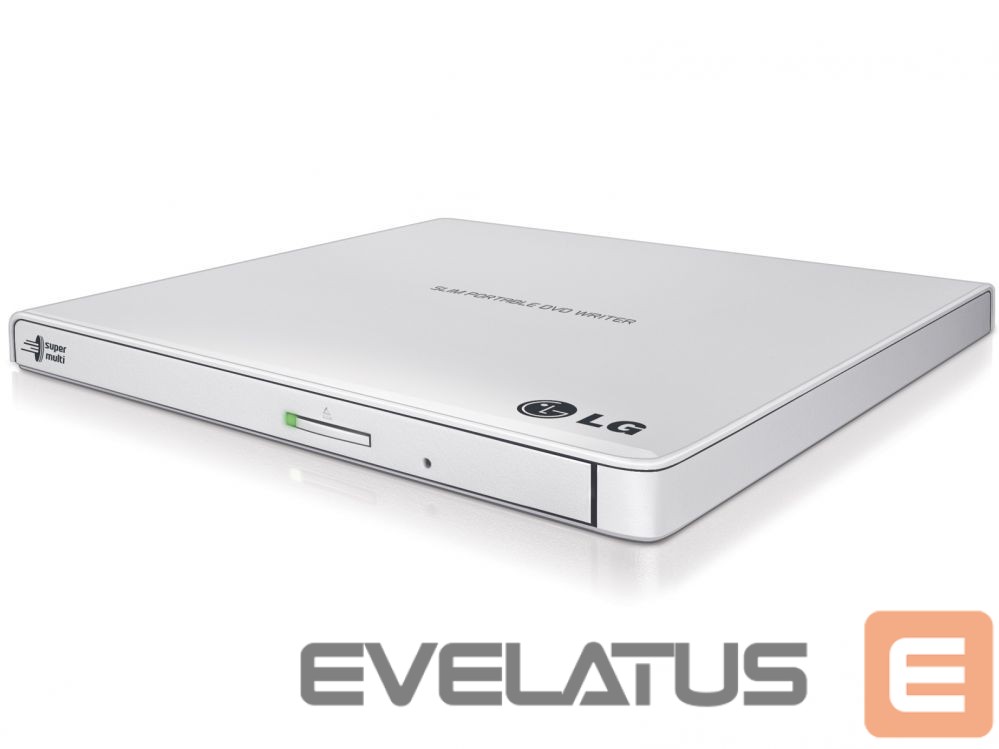 Server - Other Accessories H.L Data Storage Ultra Slim Portable DVD-Writer GP57EW40 Interface USB 2.0, DVD±R/RW, CD read speed 24 x, CD write speed 24 x, White, Desktop/Notebook