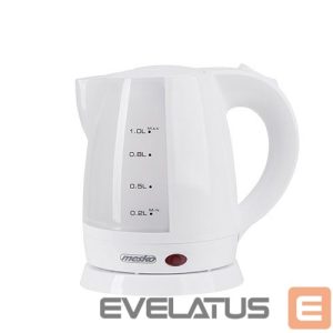 Teapot Mesko  Kettle MS 1276 Standard, Plastic, White, 1600 W, 360° rotational base, 1 L 