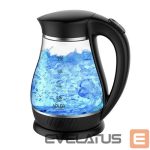 Teapot Adler  Kettle  AD 1274  Standard, Plastic, glass, Black/ transparent, 2200 W, 360° rotational base, 1.7 L 