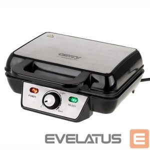 Toster Camry  Waffle Maker CR 3046 1600 W, Number of pastry 2, Belgium, Black/Stainless Steel 