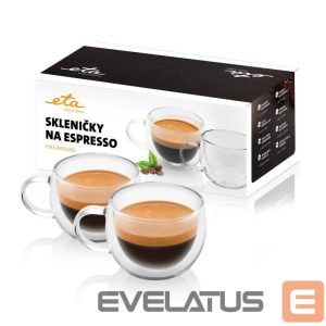 Other small household appliances ETA  Espresso cups 518091000 For espresso coffee, 2 pc(s), Dishwasher proof, Glass 