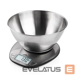 Kitchen scales ETA  Kitchen scale 677890000 Dori Maximum weight (capacity) 5 kg, Graduation 1 g, Display type LCD, Stainless steel 