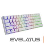 Computer keyboard Genesis  THOR 660 RGB Gaming keyboard, RGB LED light, US, White, Wireless/Wired, Wireless connection, Gateron Red Switch 