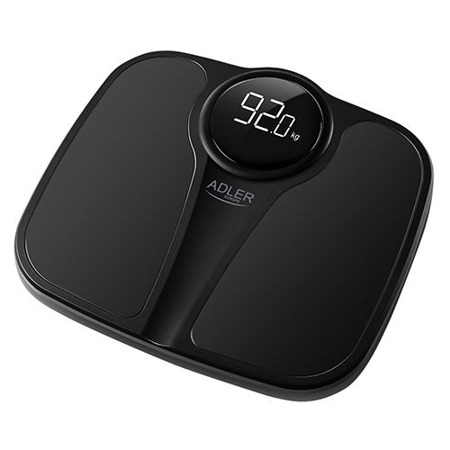 Scales Adler Bathroom Scale AD 8172b Maximum weight (capacity) 180 kg, Accuracy 100 g, Body Mass Index (BMI) measuring, Black