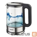 Teapot Mesko  Kettle MS 1301b Electric, 1850 W, 1.7 L, Glass/Stainless steel, 360° rotational base, Black 