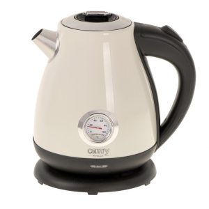 Teapot Camry  Kettle with a thermometer CR 1344 Electric, 2200 W, 1.7 L, Stainless steel, 360° rotational base, Cream 