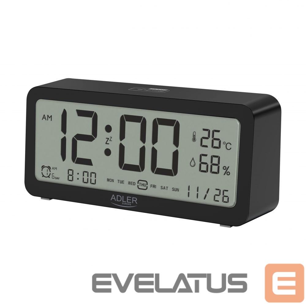 Interactive solution Adler Alarm Clock AD 1195b Black, Alarm function