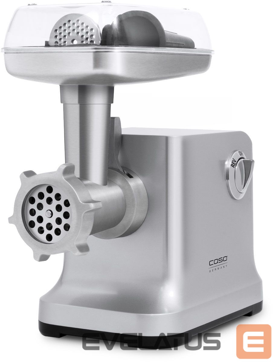 Meat grinder Caso Meat Grinder FW2000 Silver, Number of speeds 2, Accessory for butter cookies; Drip tray