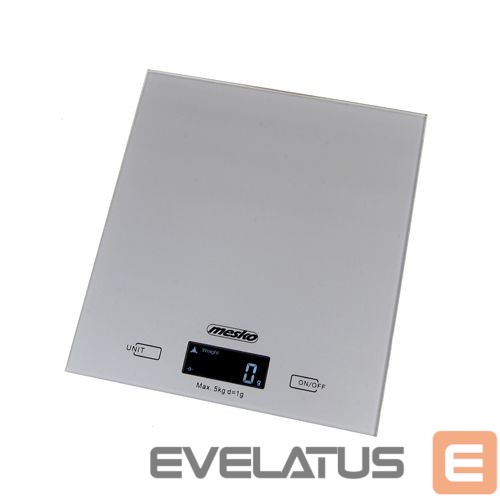 Kitchen scales Mesko Kitchen Scales MS 3145 Maximum weight (capacity) 5 kg, Graduation 1 g, Silver, Warranty 24 month(s)