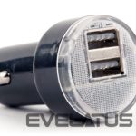 Controller EnerGenie  2-port USB car charger EG-U2C2A-CAR-02 Black, 2.1 A 