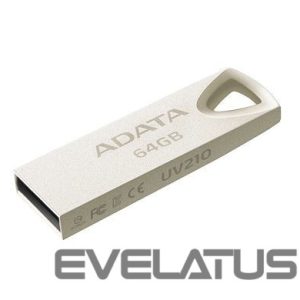 Flash drive ADATA  UV210 64 GB, USB 2.0, Silver 