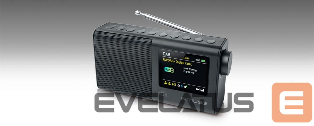 Interactive solution Muse Portable Radio M-117 DB Portable, Black, FM, DAB/DAB+