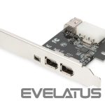 Converter Digitus  IEEE 1394a Interface Card, PCI express, 4 Port 1x ext. 1394mini, 2x ext./1x int. 1394a Ports DS-30201-5 