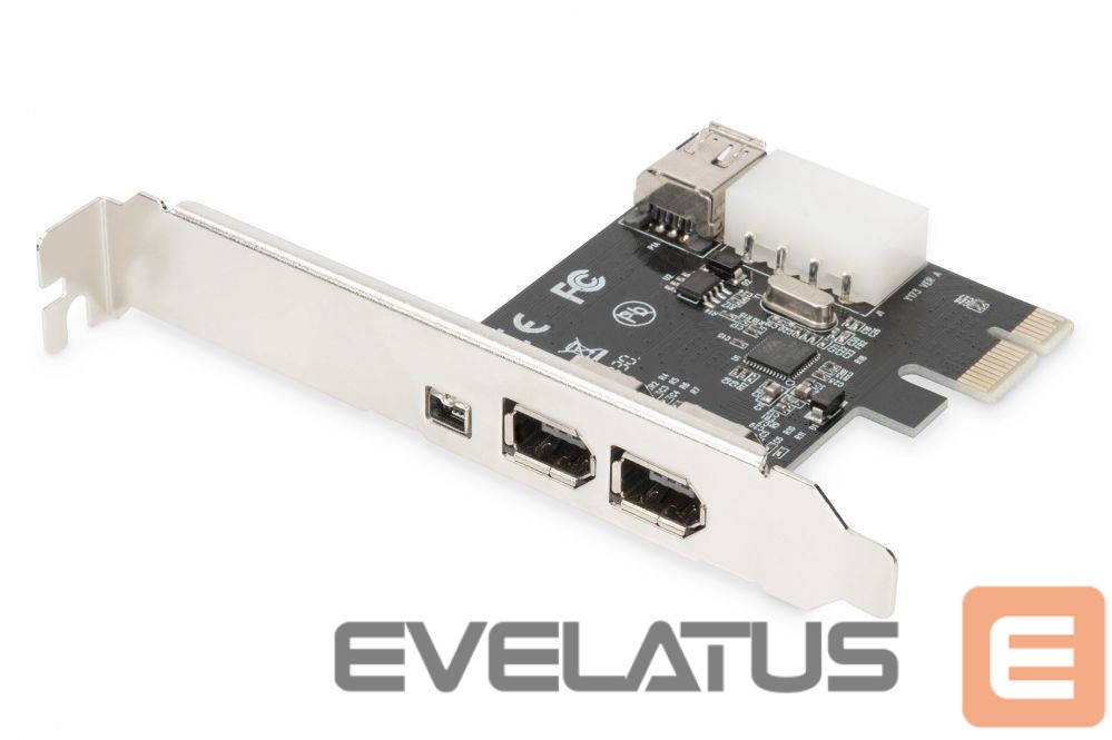 Converter Digitus IEEE 1394a Interface Card, PCI express, 4 Port 1x ext. 1394mini, 2x ext./1x int. 1394a Ports DS-30201-5