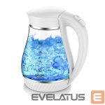 Teapot Adler  Kettle AD 1274 Standard, Plastic, glass, White/ transparent, 2200 W, 360° rotational base, 1.7 L 