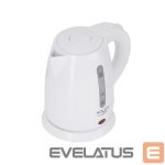 Teapot Adler  Kettle AD 1272 Electric, 1600 W, 1 L, Stainless steel/Polypropylene, 360° rotational base, White 