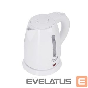 Teapot Adler  Kettle AD 1272 Electric, 1600 W, 1 L, Stainless steel/Polypropylene, 360° rotational base, White 