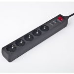 Circuit breaker EnerGenie  Surge Protector SPG5-C-10/ 3 m/ 5 Sockets/ Black 