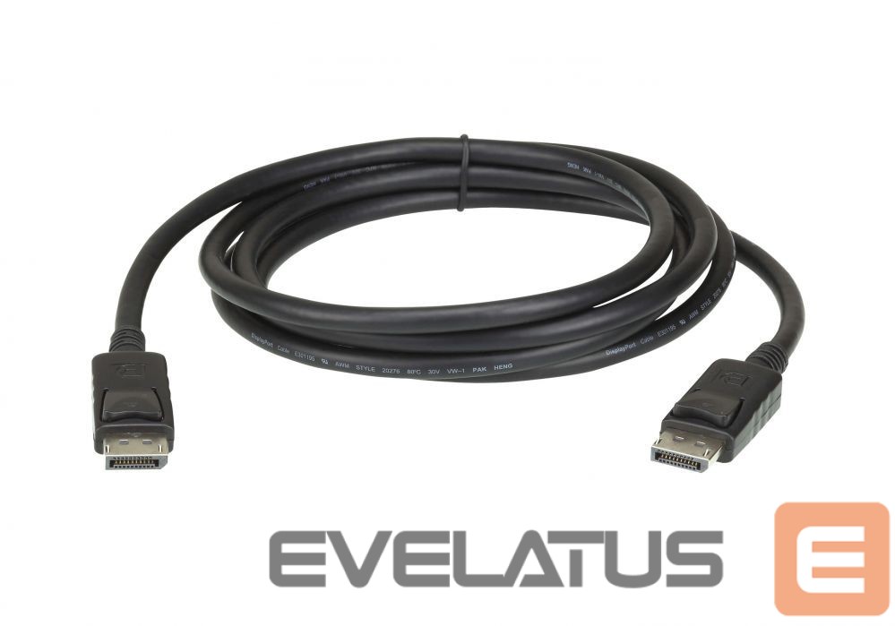 Monitor accessory Aten DisplayPort rev.1.2 Cable 2L-7D03DP Black, DP to DP, 3 m