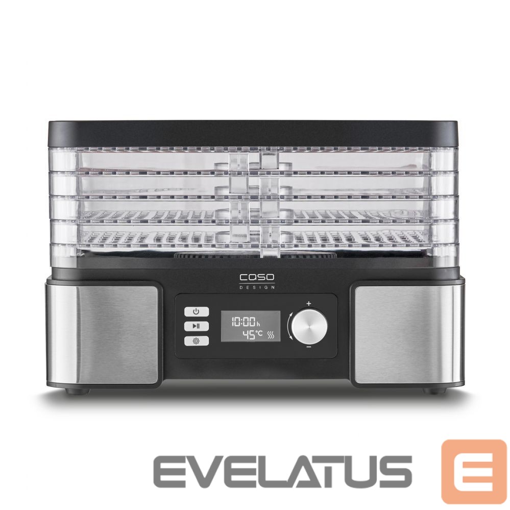 Other small household appliances Caso Food Dehydrator DH 450 Power 370-450 W, Number of trays 5, Temperature control, Integrated timer, Black/Stainless Steel
